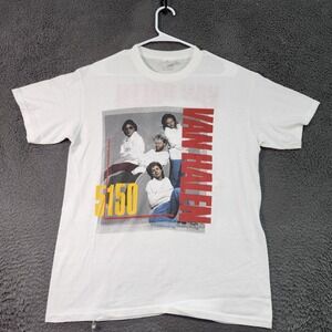 Vintage Van Halen 5150 Shirt Mens XL White North American Tour 1986 Omega Band